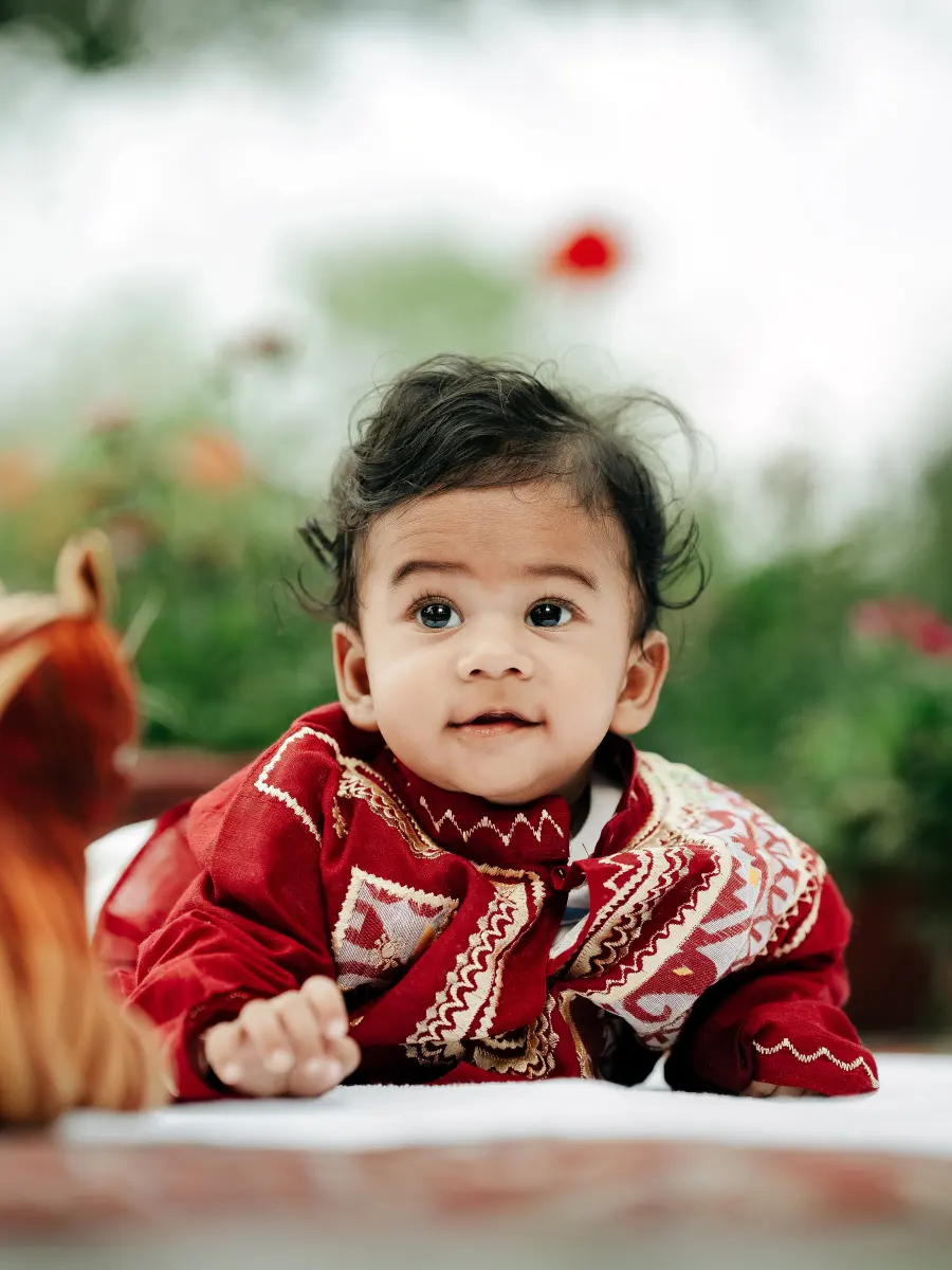 Candid Outdoor Baby Moments Capture by Maa Durga Photography